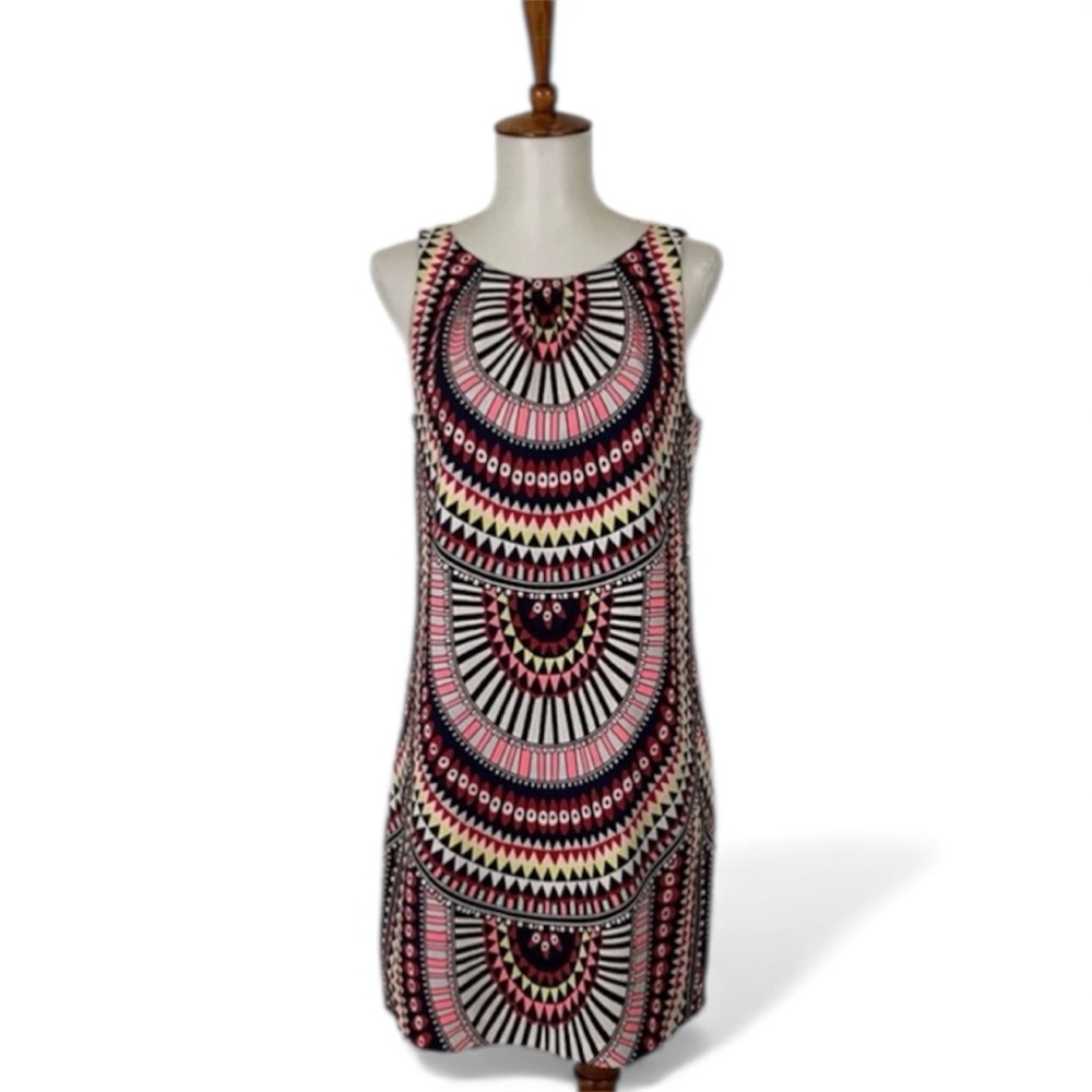 Mara Hoffman Mini Dress‎ Women’s XS Geometric Sleeveless Crew Neck Shift